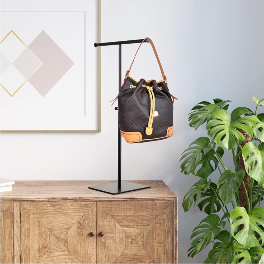 Tabletop Purse Display Stands(2) - Adjust Height Jewelry Stands (Black) - NEW